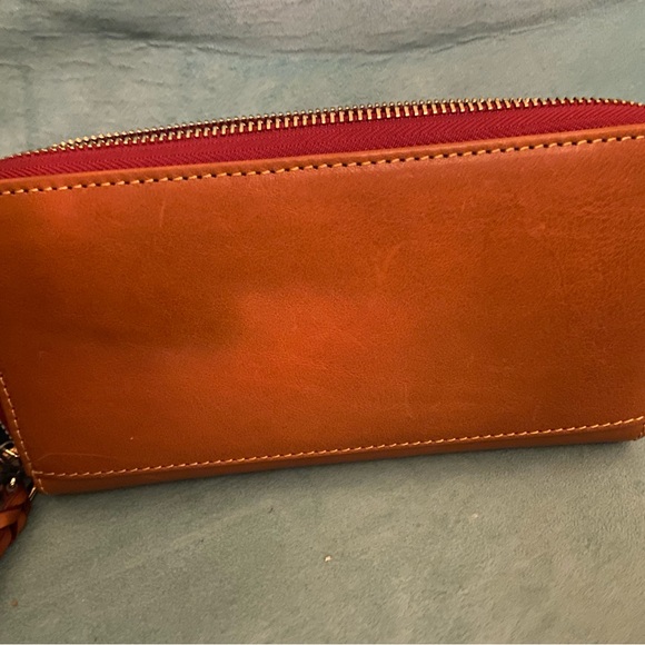 Dooney & Bourke Brown Leather Wristlet - Picture 2 of 3